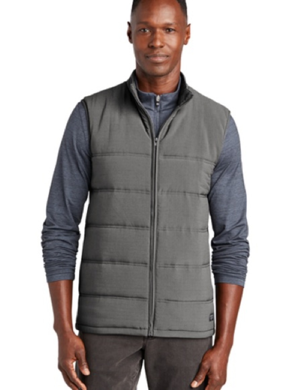 Travis Mathew Men's Quilted Grey Zip Vest